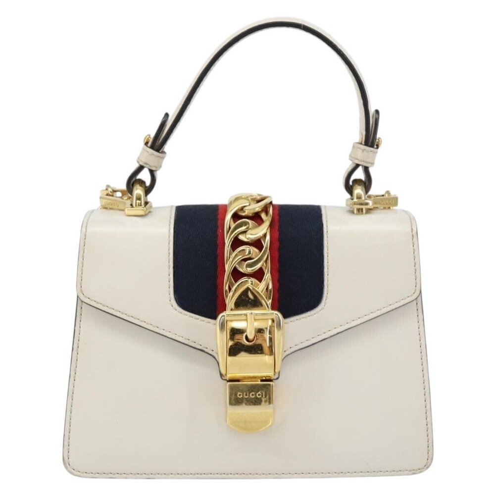 Gucci Sylvie Top Handle Leather Mini